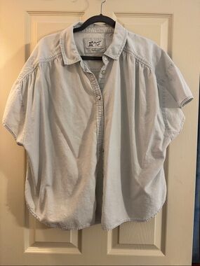 American Eagle Outfitters Light Blue Button-Down Shirt